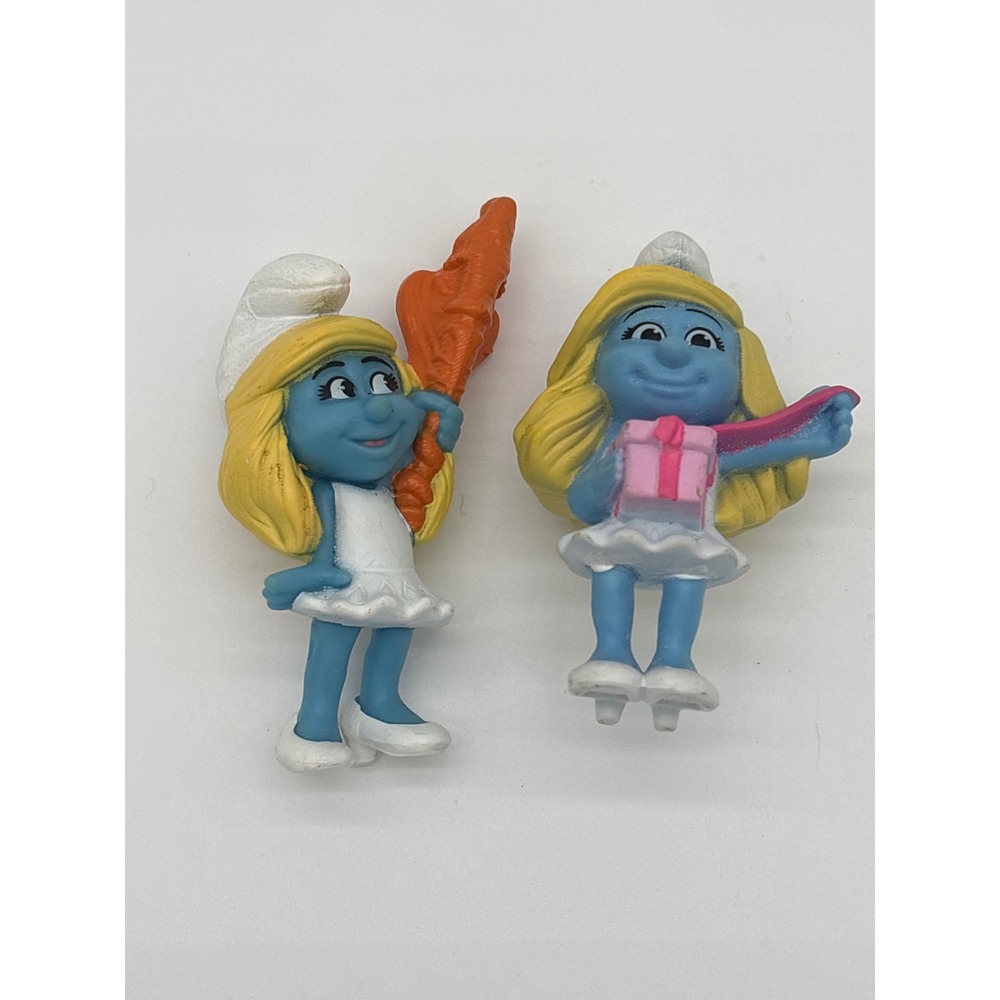 Schleich Smurfette Figures Kids 3in Blue Good 2013 McDonald's Happy Meal Toys